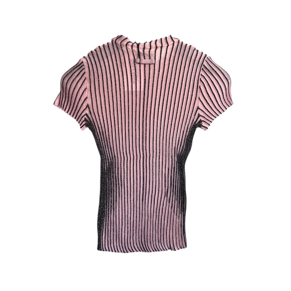 Jean Paul Gaultier Pink Metallic Female Body Trompe L’oeil Knit T-Shirt - Picture 10 of 10